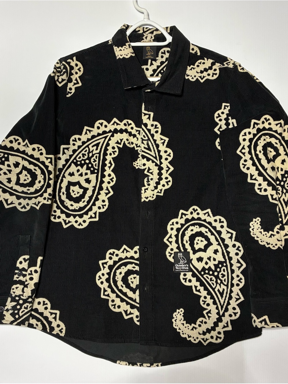 OVO / October’s Very Own Paisley Corduroy Button-Up – Men’s Small